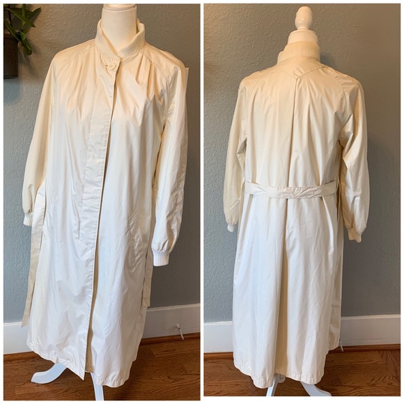 VINTAGE Misty Harbor Cream Trench Coat 80’s USA 8 - Picture 2 of 7